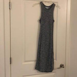 Open back Grey fitted dress.